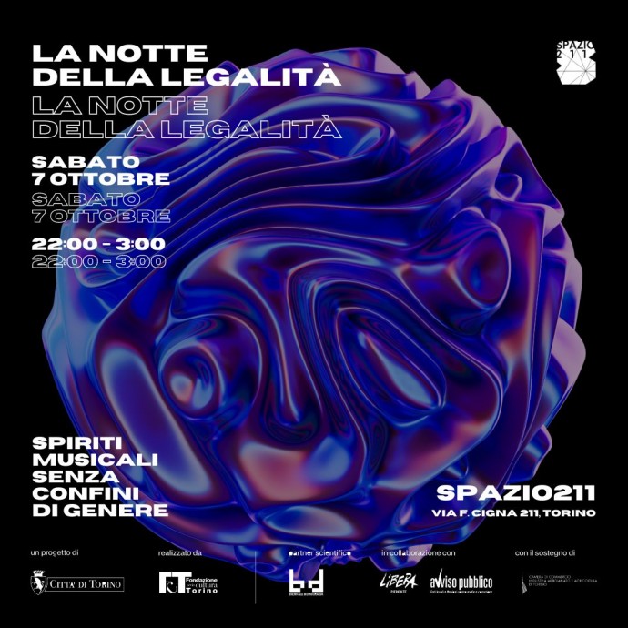 Spazio211, Torino: il 07 ottobre 2023 arriva La Notte Della Legalità.